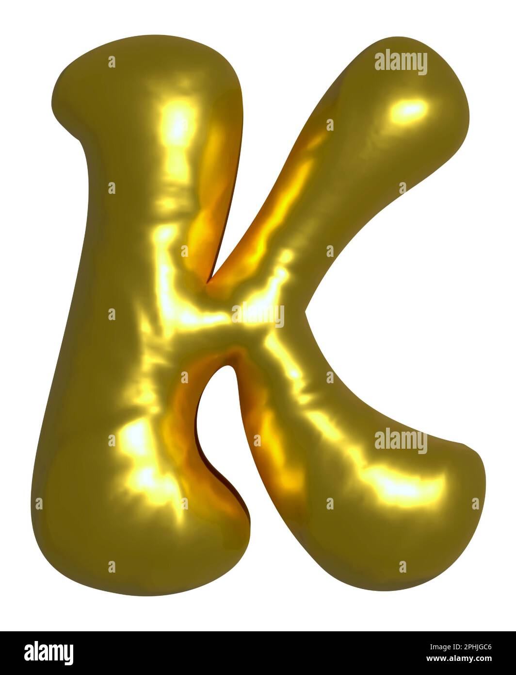 Shiny gold balloon metallic letter K capital, 3D clipart Stock Photo ...