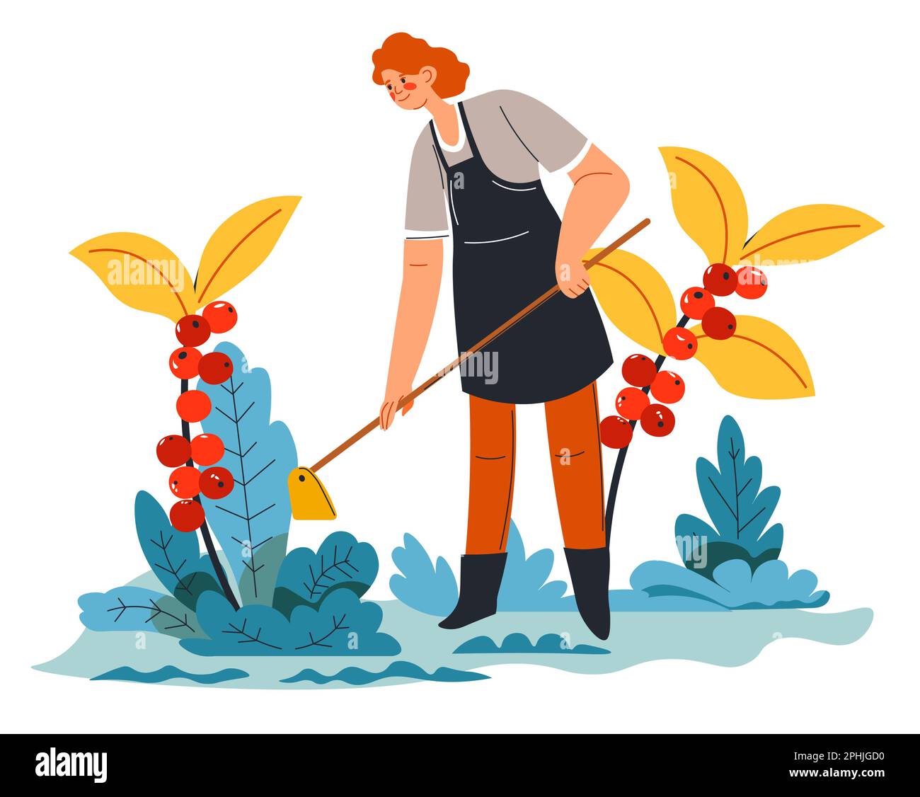 Woman Weeding Getting Rid Of Grass On Plantation Stock Vector Image theatrical-archetype-producer-notebook