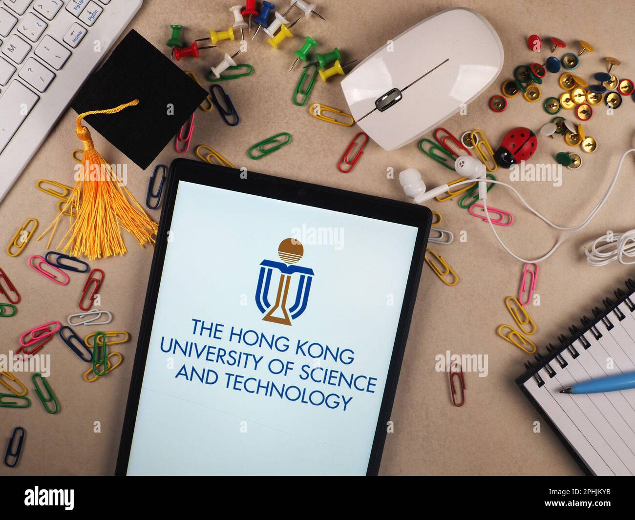 In this photo illustration, The Hong Kong University of Science and ...