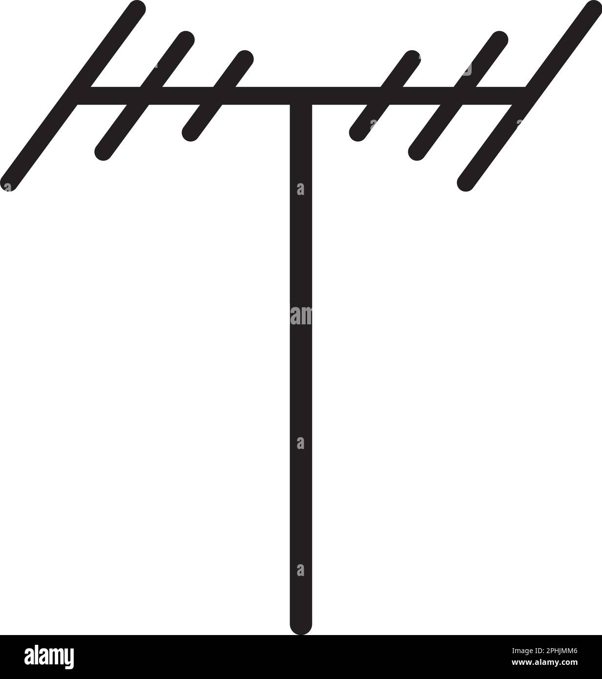 antenna icon on white background. television antenna for receiving tv