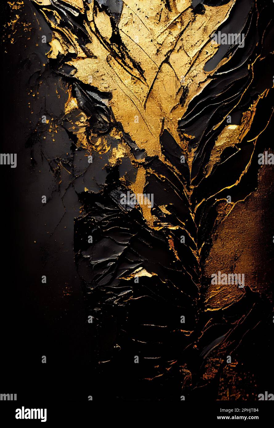 Black and gold abstract oil painting texture Stock Photo Alamy