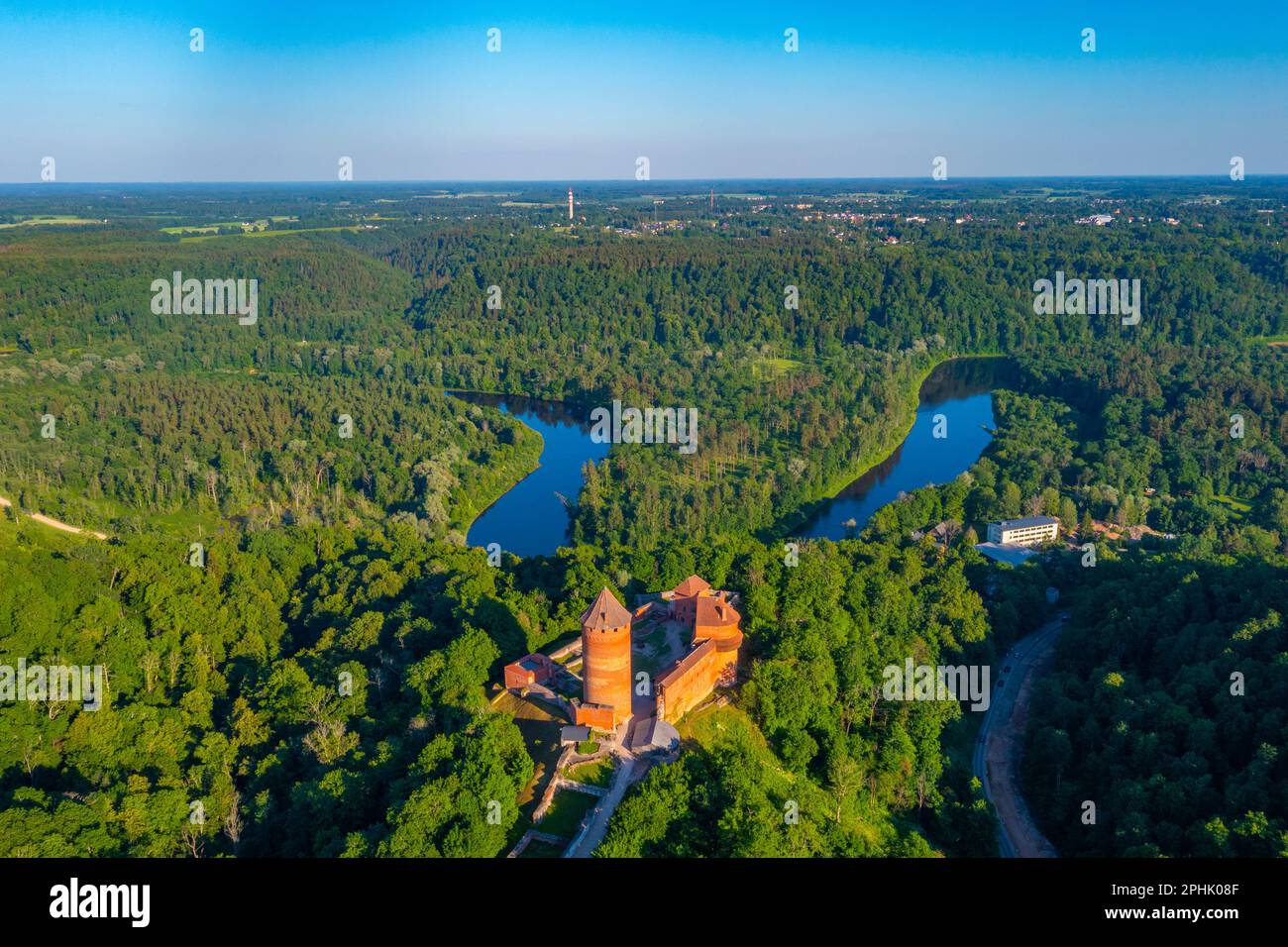 Turiada Aerial view of the Turaida castle in Latvia Stock Photo - Alamy