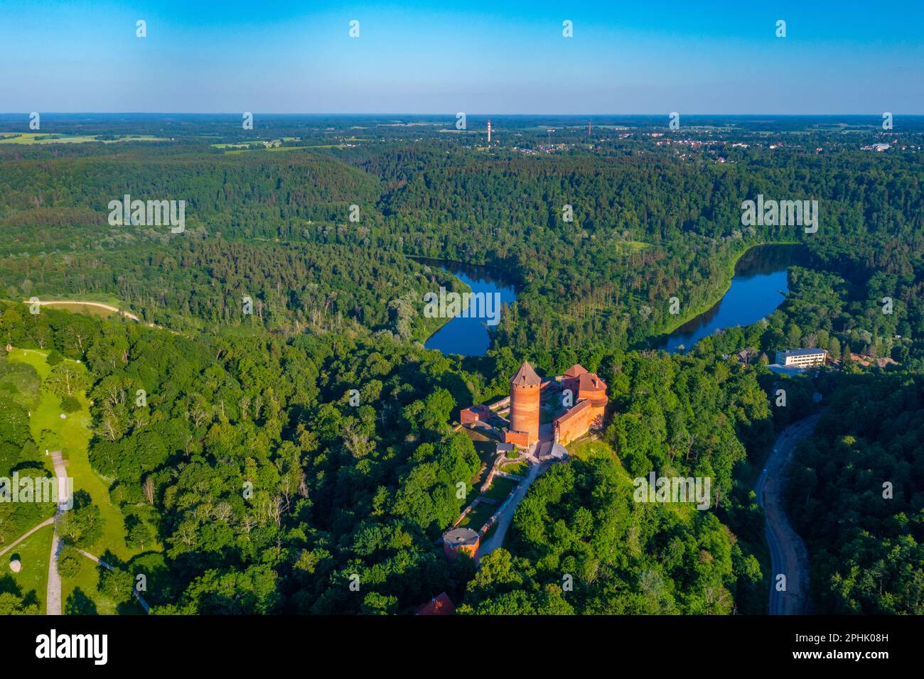 Turiada Aerial view of the Turaida castle in Latvia Stock Photo - Alamy