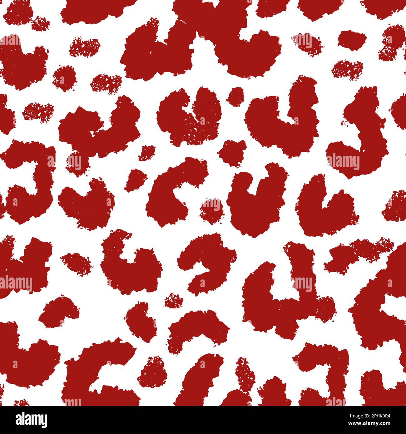 Repeatable red leopard print pattern or print Stock Vector