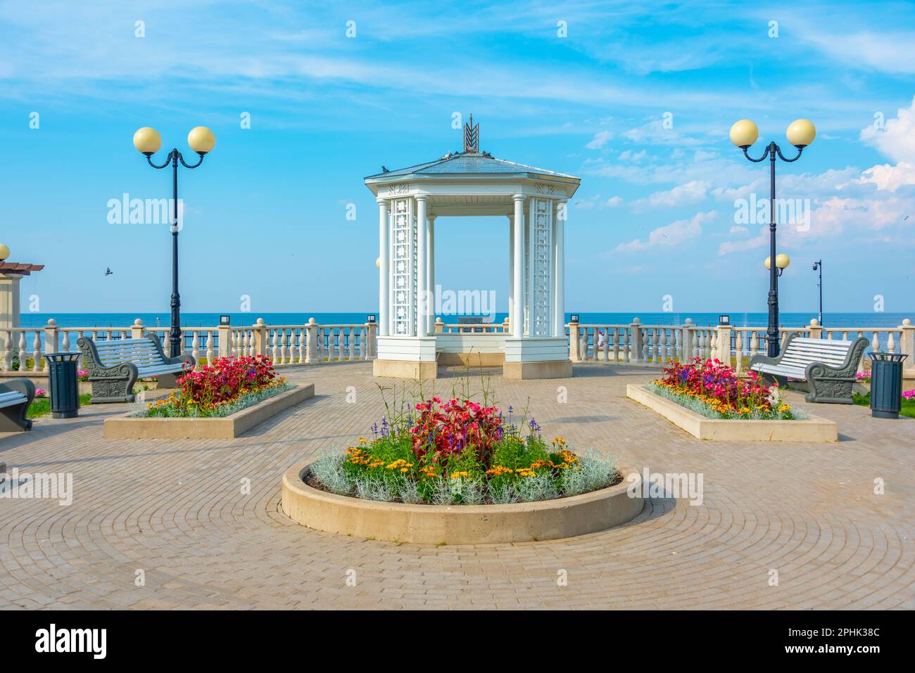 Mere puiestee promenade leading to a beach in Sillamäe Stock Photo Alamy