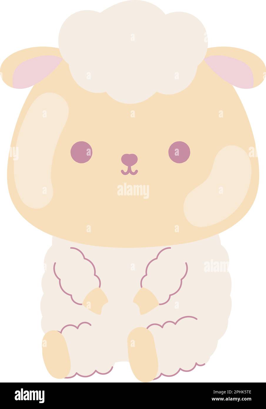Kawaii sheep icon cute animal Cut Out Stock Images & Pictures - Alamy