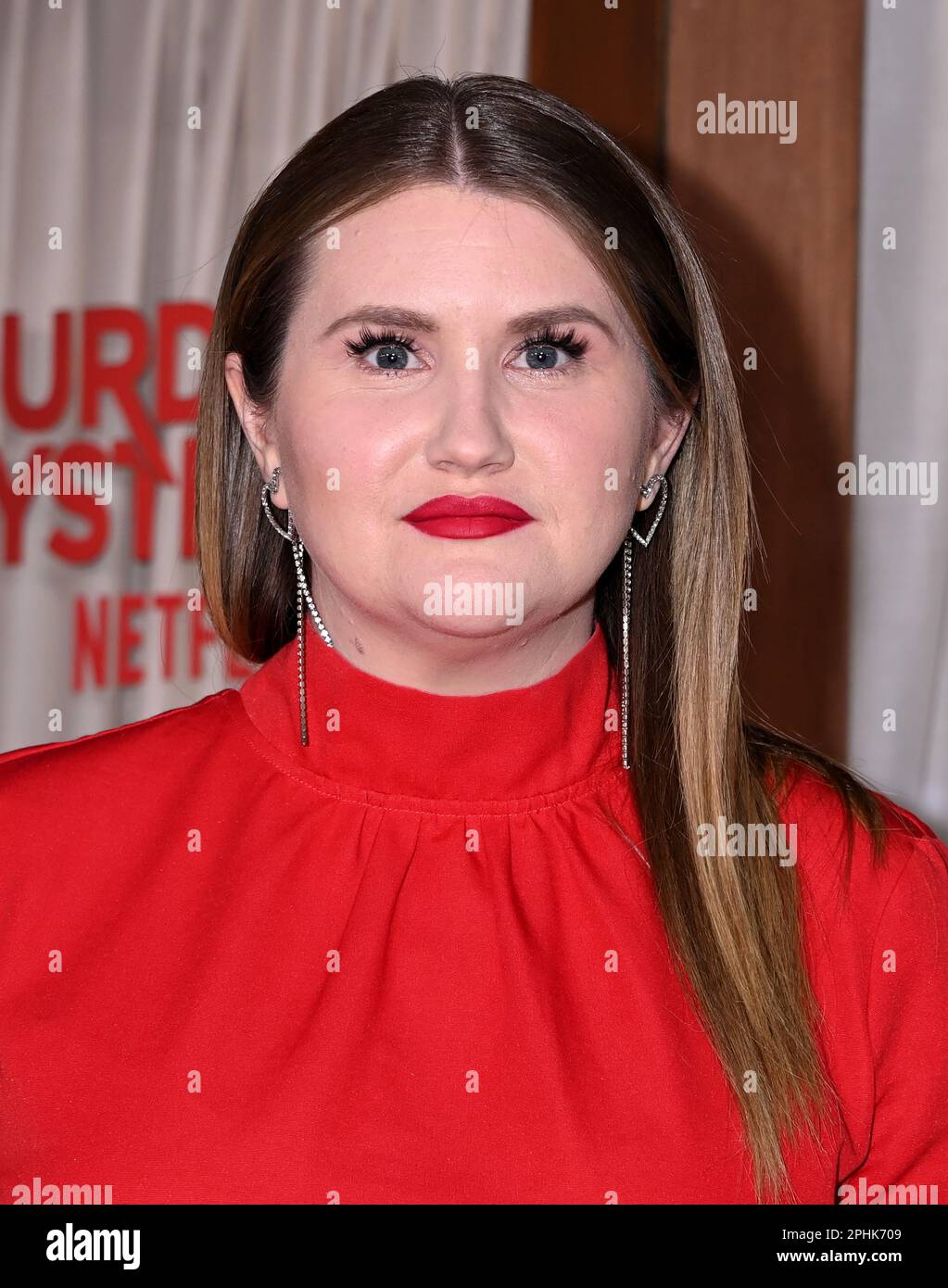 Westwood, CA. March 28, 2023, Jillian Bell arriving at Netflix’s