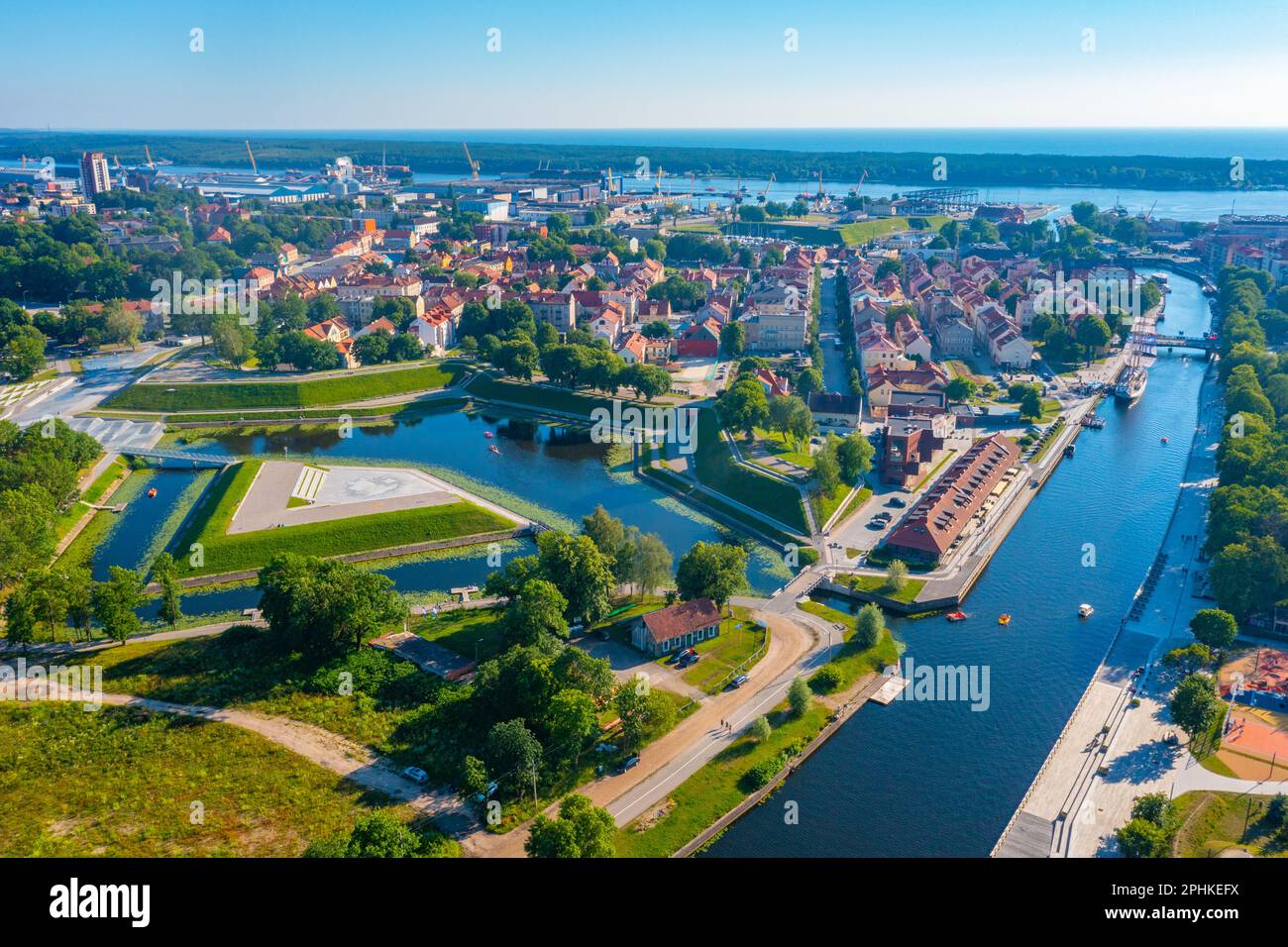 Aerial view of the Klaipeda and its castle in Lithuania Stock Photo - Alamy