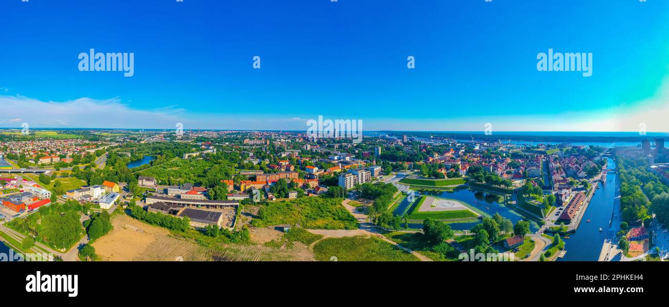 Aerial view of the Klaipeda and its castle in Lithuania Stock Photo - Alamy