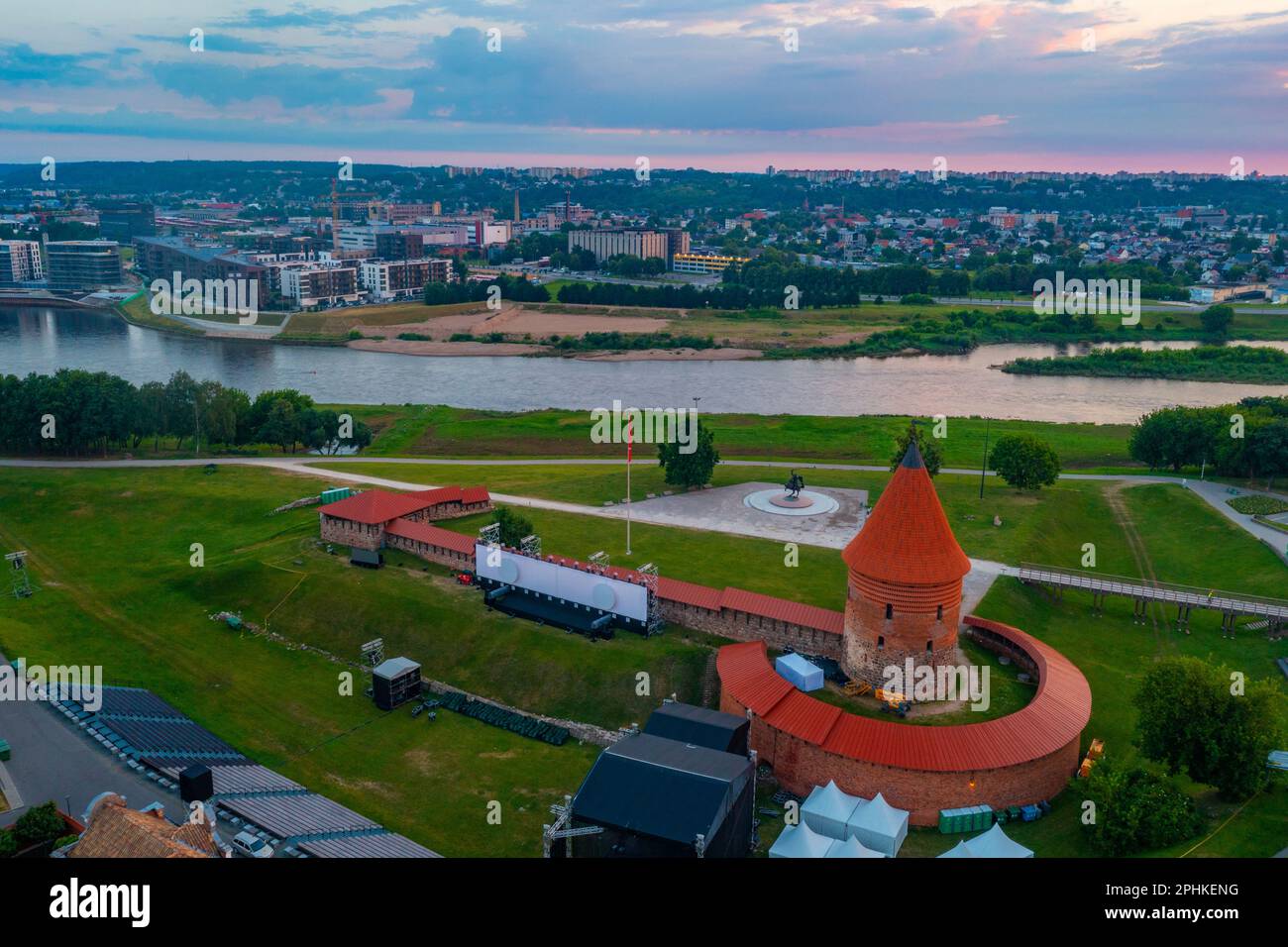 Sunrise view of Kaunas castle in Lithuania Stock Photo - Alamy