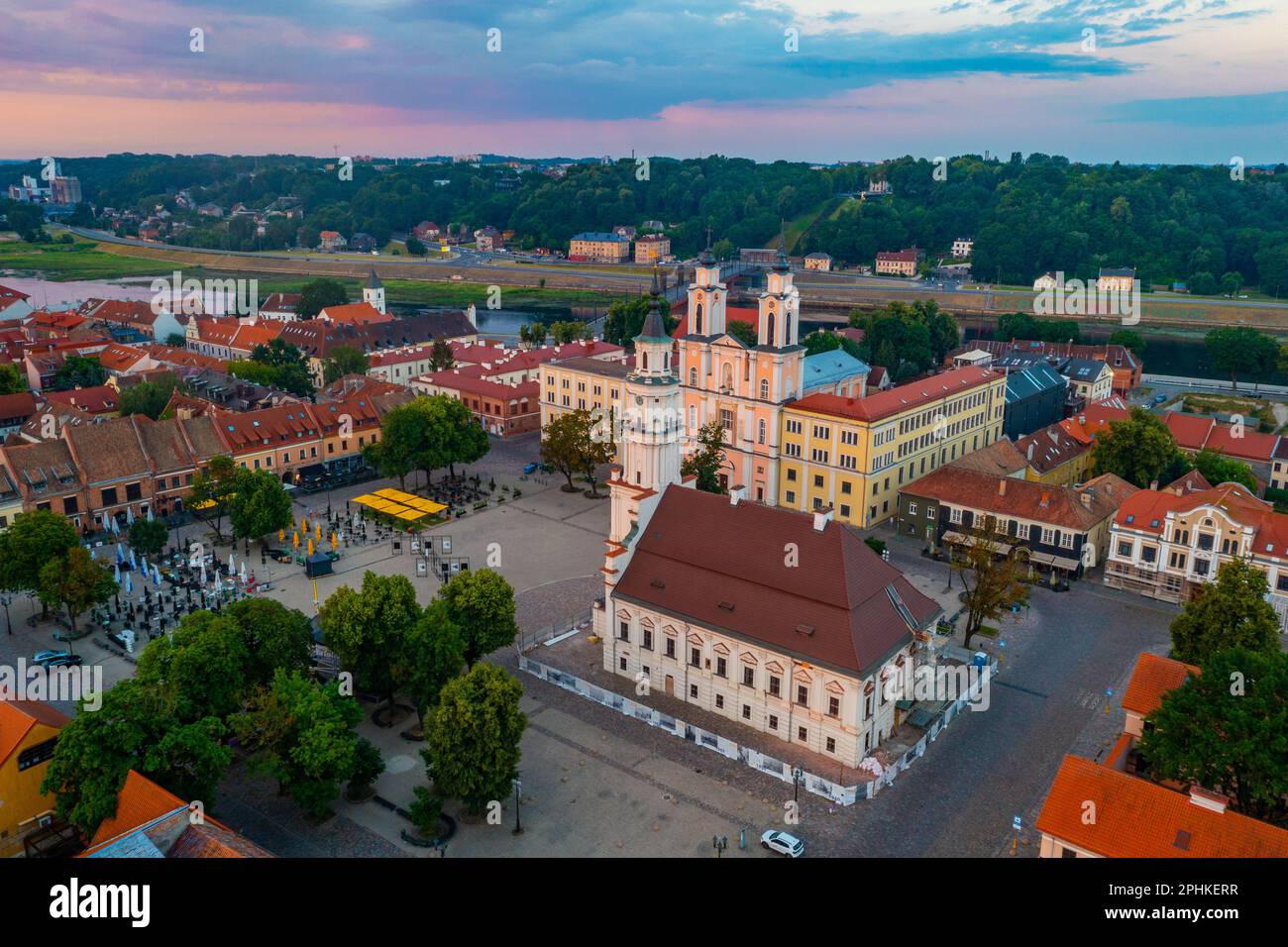 Aerial view kaunas town hall hi-res stock photography and images - Alamy