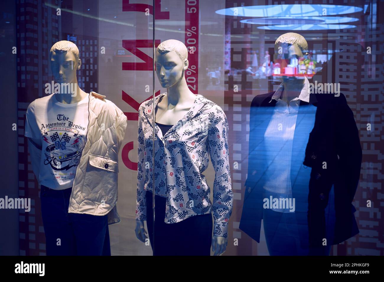 Mannequins in the window of a fashion store in a mall Stock Photo - Alamy