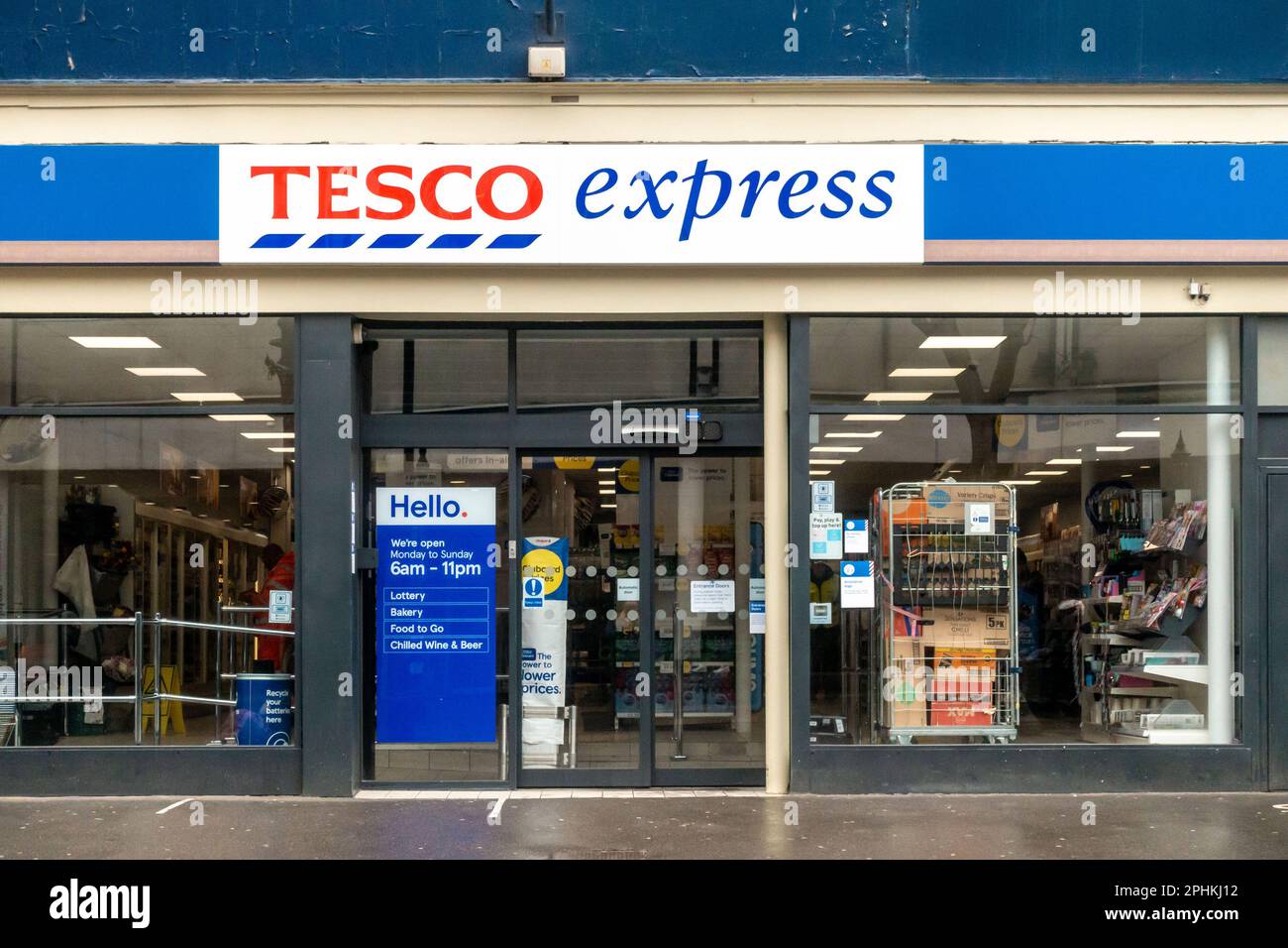 The Tesco Express supermarket on Oxford Road, Reading, Berkshire, UK