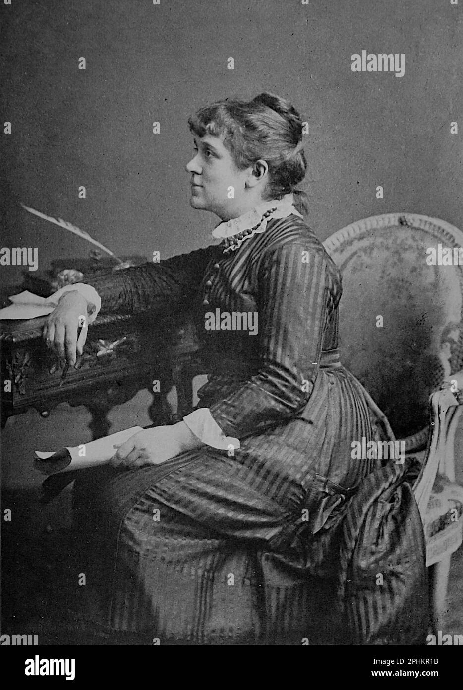 Kate Greenaway, 1880 photograph from the book Kate Greenaway by M.H. Spielmann and G.S. Layard. Published by Adam and Charles, 1905. Stock Photo