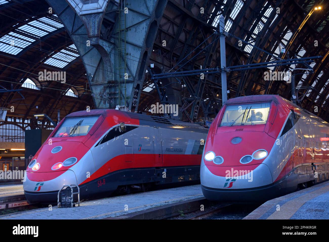 Trenitalia Italian railways High Speed Frecciarossa Trains at Milan