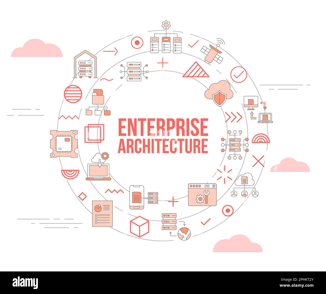 enterprise architecture concept with icon set template banner and
