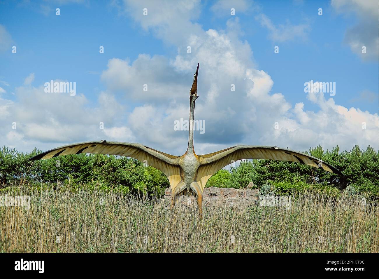 Park dinozaurów w Łebie w północnej Polsce nad Morzem Bałtyckim. Stock Photo