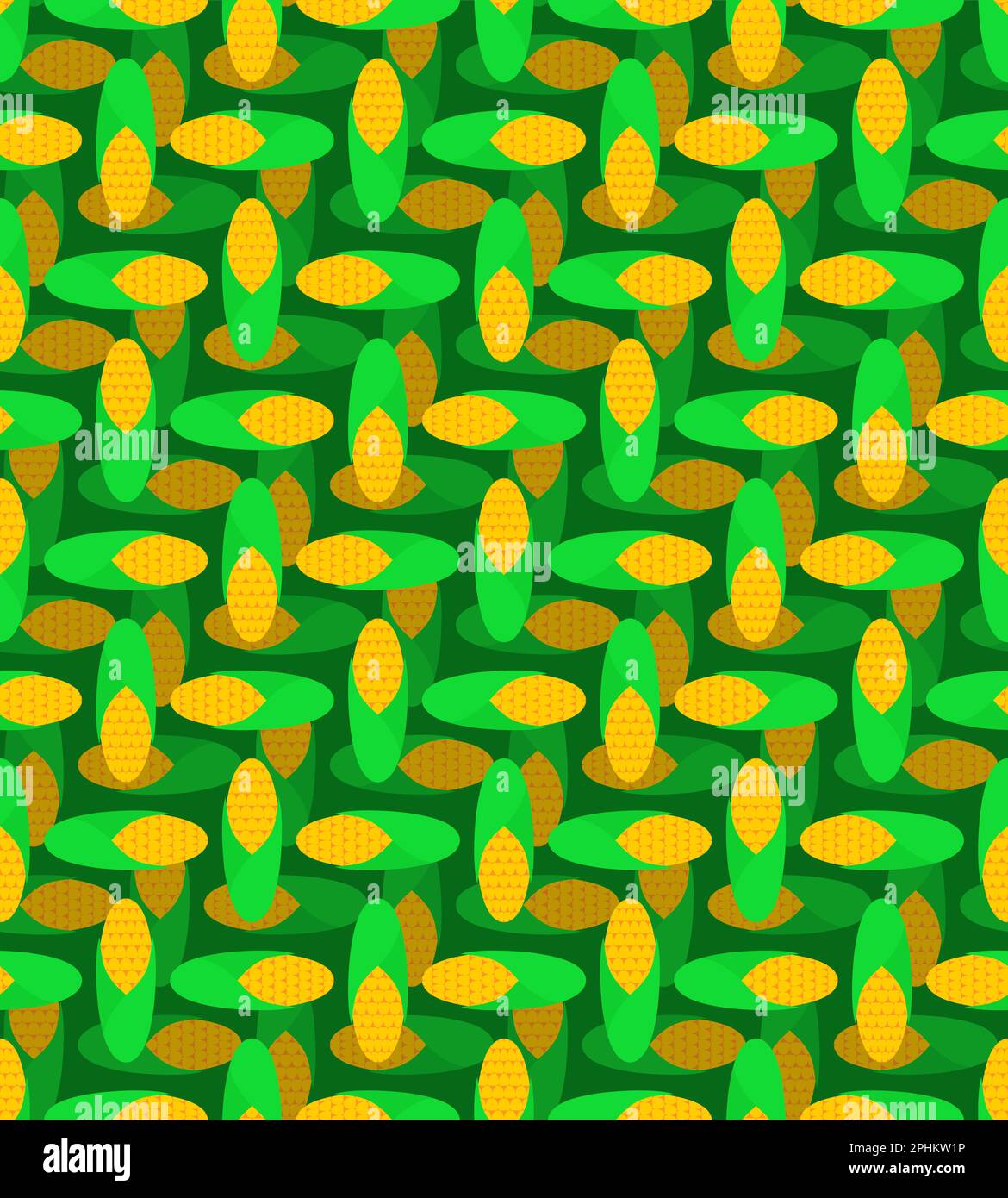 Ear of corn pattern seamless. Baby fabric texture Stock Vector