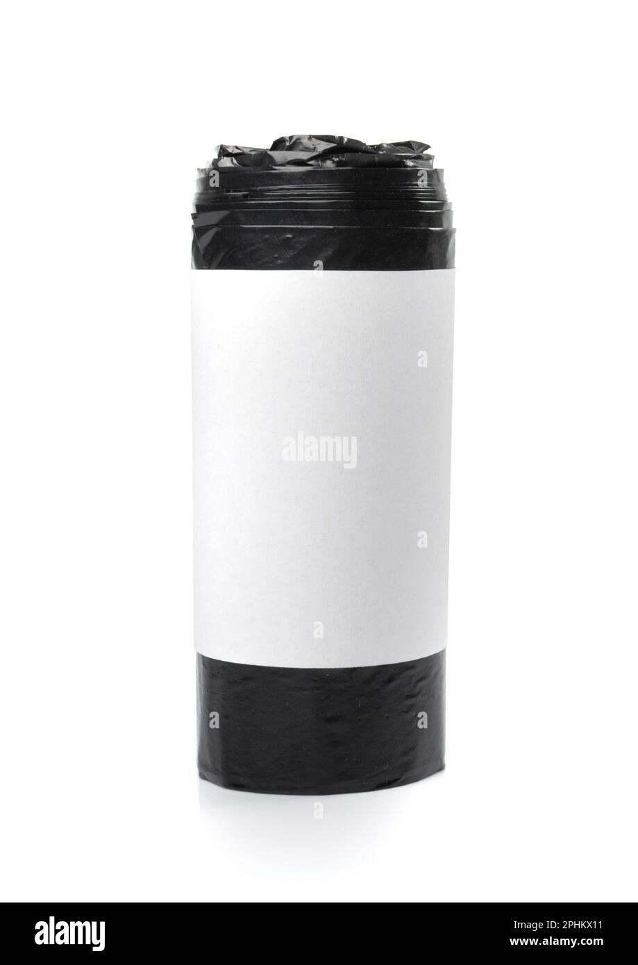 Garbage Bag Roll Isolated. Trash Package, New Rolled Plastic Bin Bags