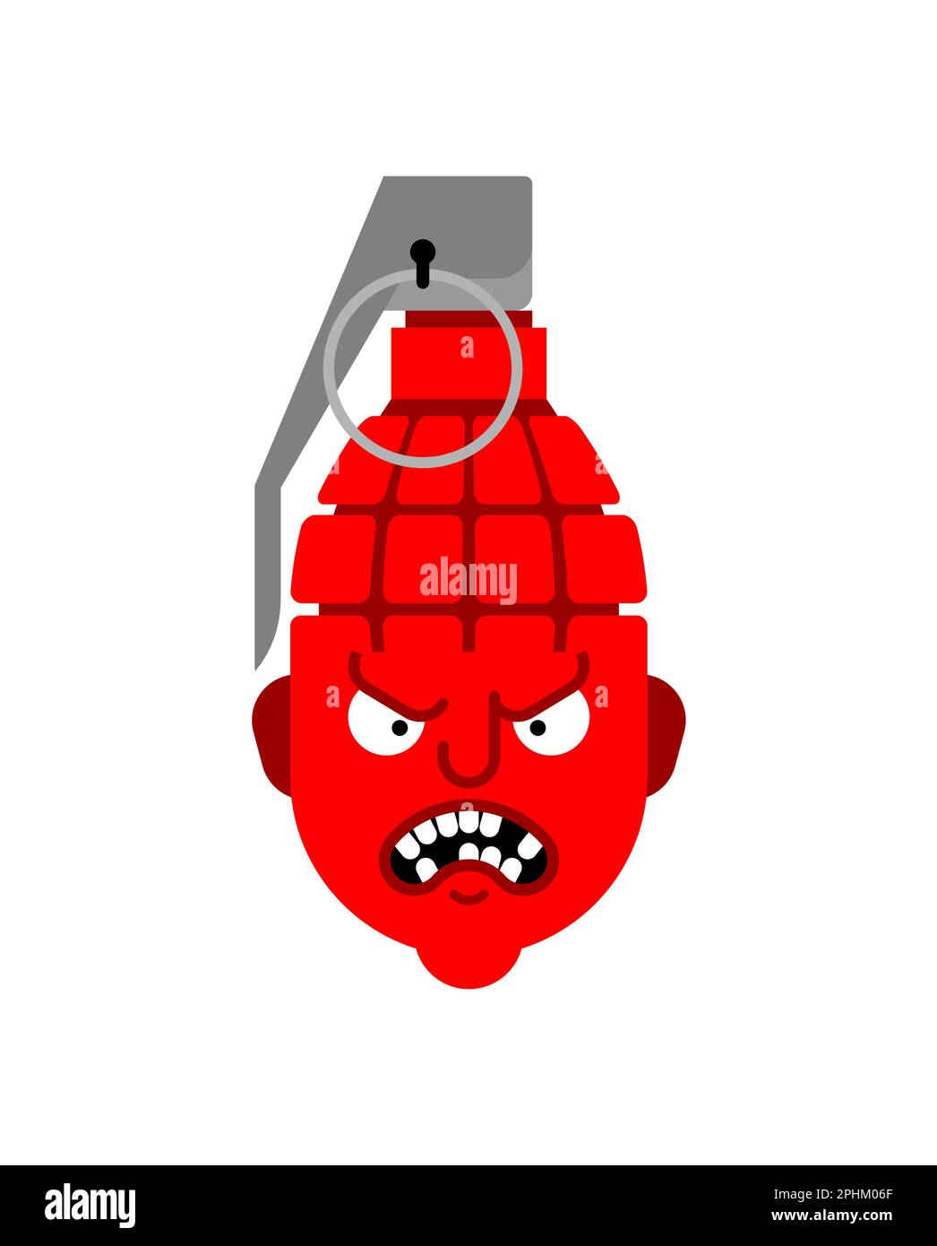 head of military grenade. Hate concept Stock Vector Image & Art - Alamy