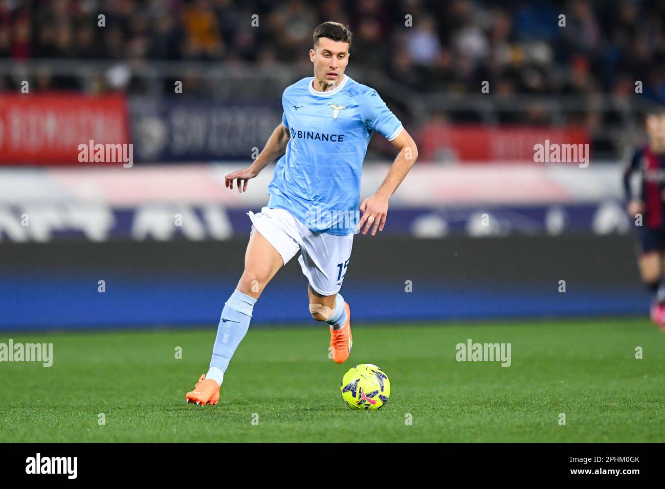Bologna, Italy. 11th Mar, 2023. Lazioâ&#x80;&#x99;s Nicolo Casale portrait in action during Bologna FC vs SS Lazio, italian soccer Serie A match in Bologna, Italy, March 11 2023 Credit: Independent Photo Agency/Alamy Live News Stock Photo