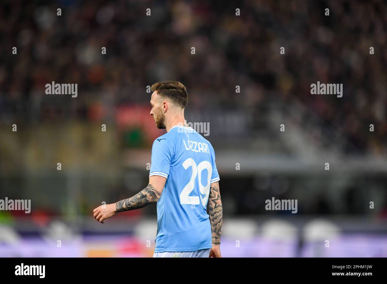 Bologna, Italy. 11th Mar, 2023. Lazioâ&#x80;&#x99;s Manuel Lazzari during Bologna FC vs SS Lazio, italian soccer Serie A match in Bologna, Italy, March 11 2023 Credit: Independent Photo Agency/Alamy Live News Stock Photo