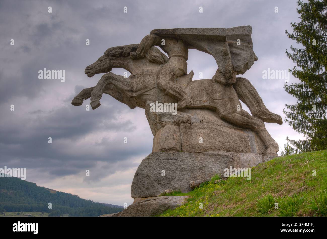Statue of Georgi Benkovski in the Bulgarian town Koprivshtitsa Stock ...