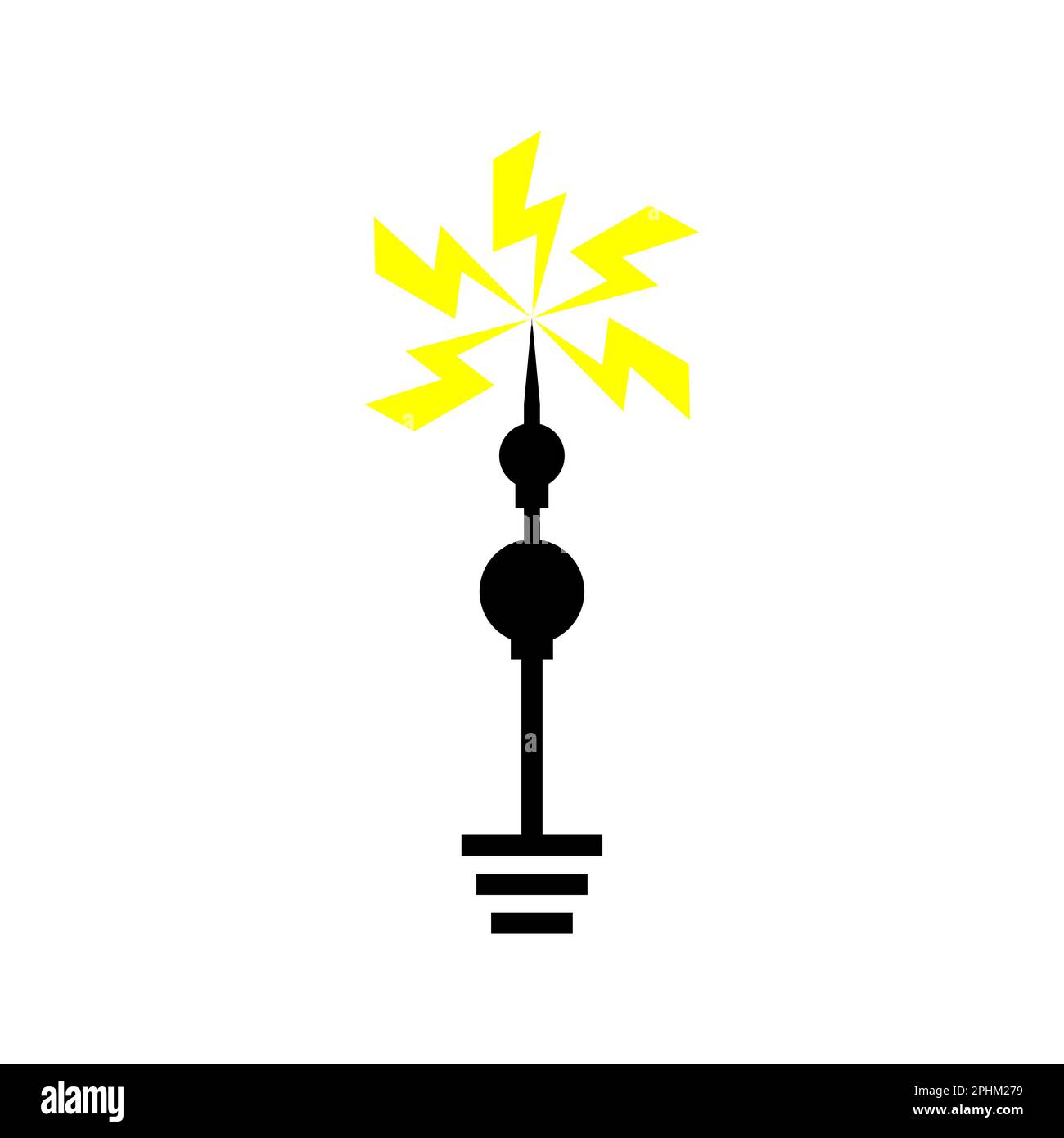 Lightning rod sign isolated. Vector illustration Stock Vector Image