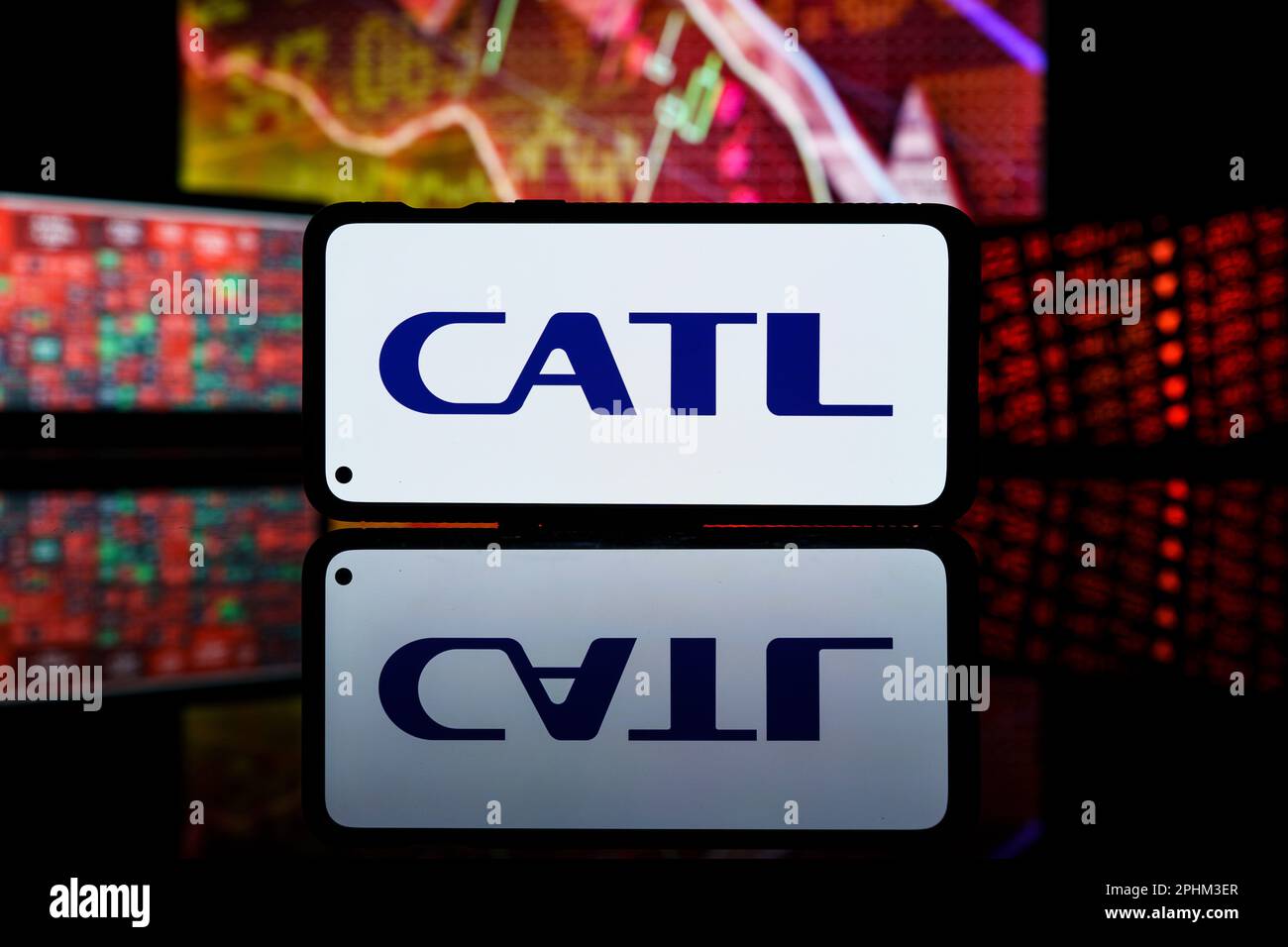 CATL company shares dropped down at stock market. CATL company