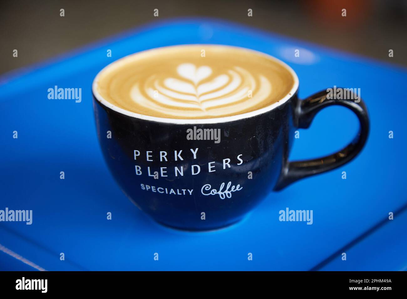 Perky Blenders coffee shop incorporating ‘Unholy Bagels’, 660 High Rd, Leyton, east London E10 6JP, England, United Kingdom. Stock Photo