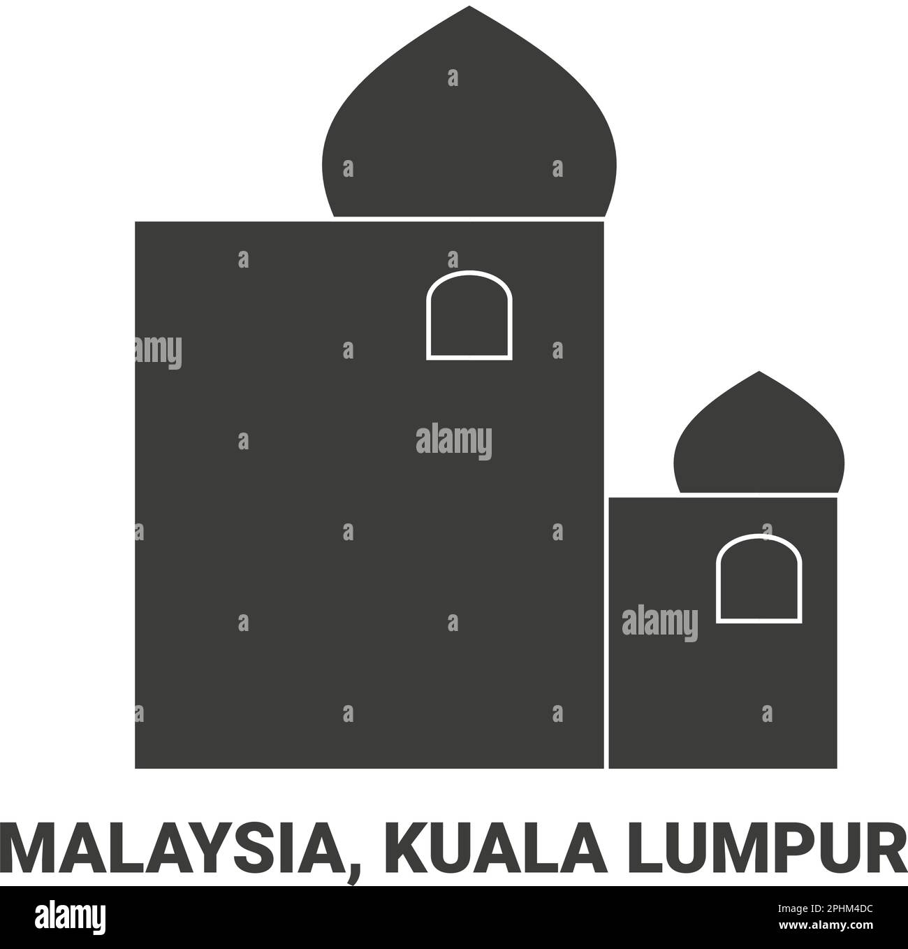 Malaysia, Kuala Lumpur, travel landmark vector illustration Stock Vector