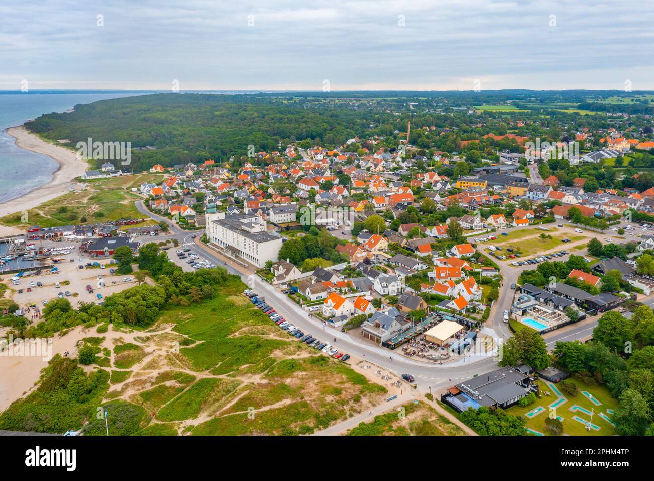 Aerial view of Danish town Hornbaek Stock Photo Alamy