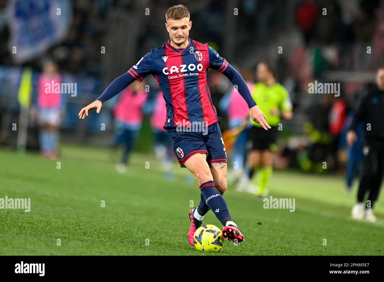 Bologna, Italy. 11th Mar, 2023. Bologna's Stefan Posch portrait in action during Bologna FC vs SS Lazio, italian soccer Serie A match in Bologna, Italy, March 11 2023 Credit: Independent Photo Agency/Alamy Live News Stock Photo