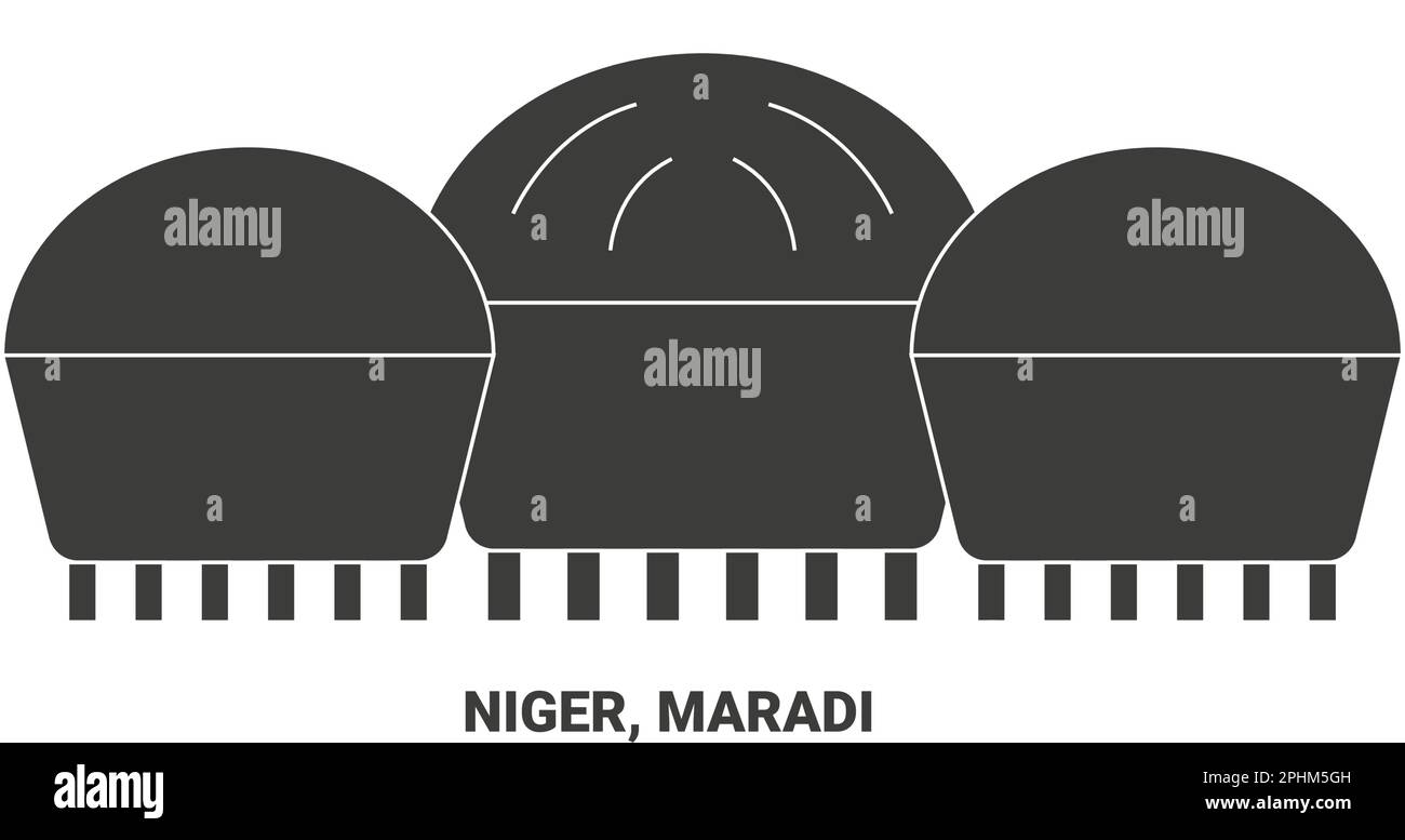 Niger, Maradi, travel landmark vector illustration Stock Vector