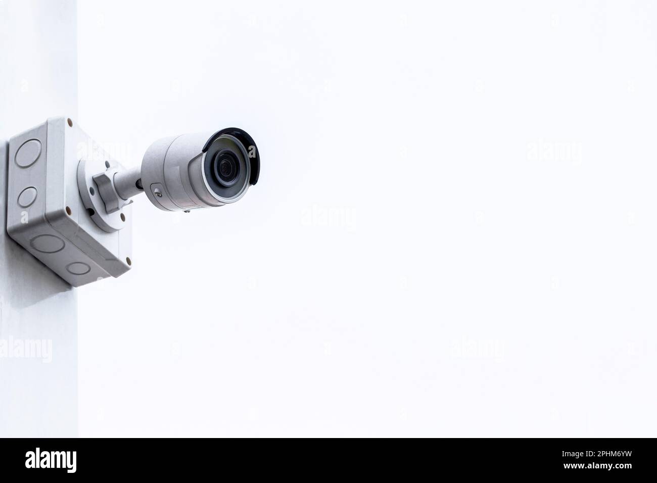 CCTV camera isolated on white background Stock Photo Alamy