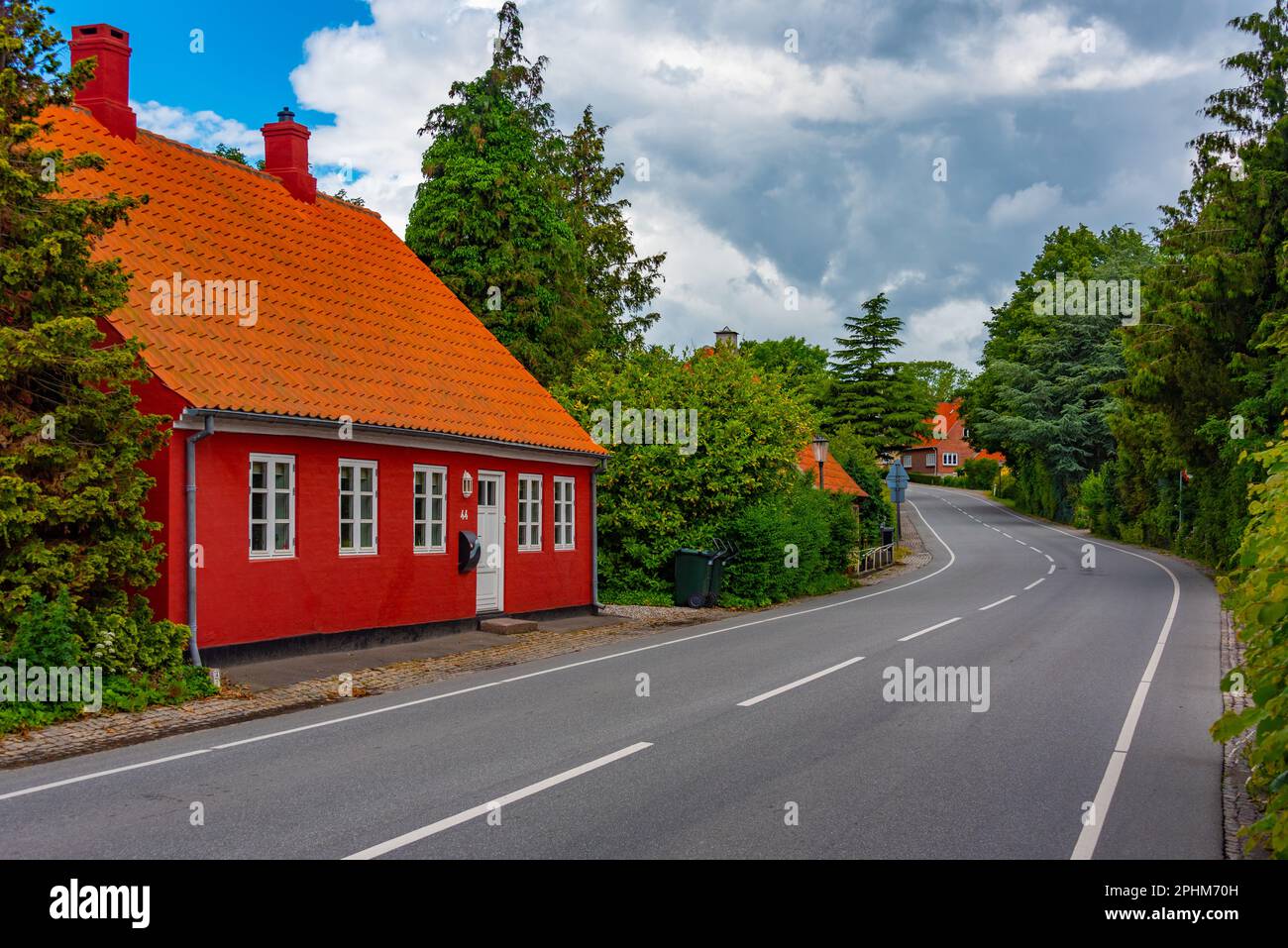 Road at Danish village Tranekär Stock Photo - Alamy