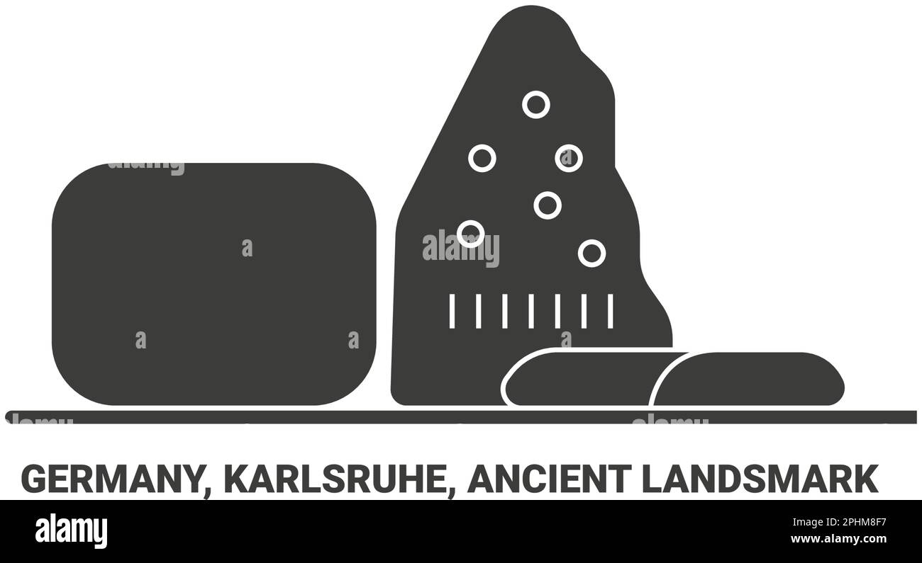 Germany, Karlsruhe, Travels Landsmark travel landmark vector illustration Stock Vector