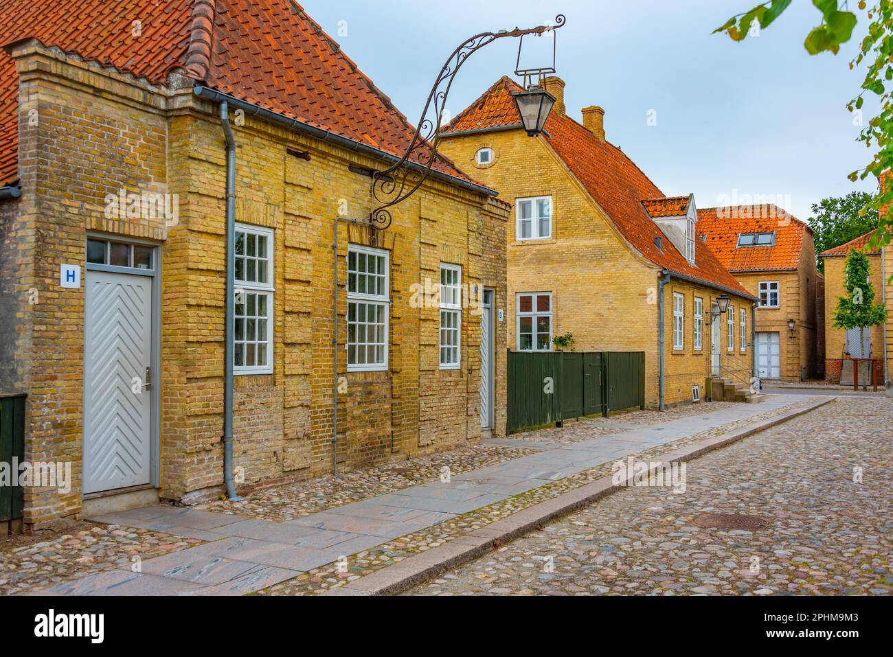 Traditional Street In Danish Town Christiansfeld Stock Photo - Alamy