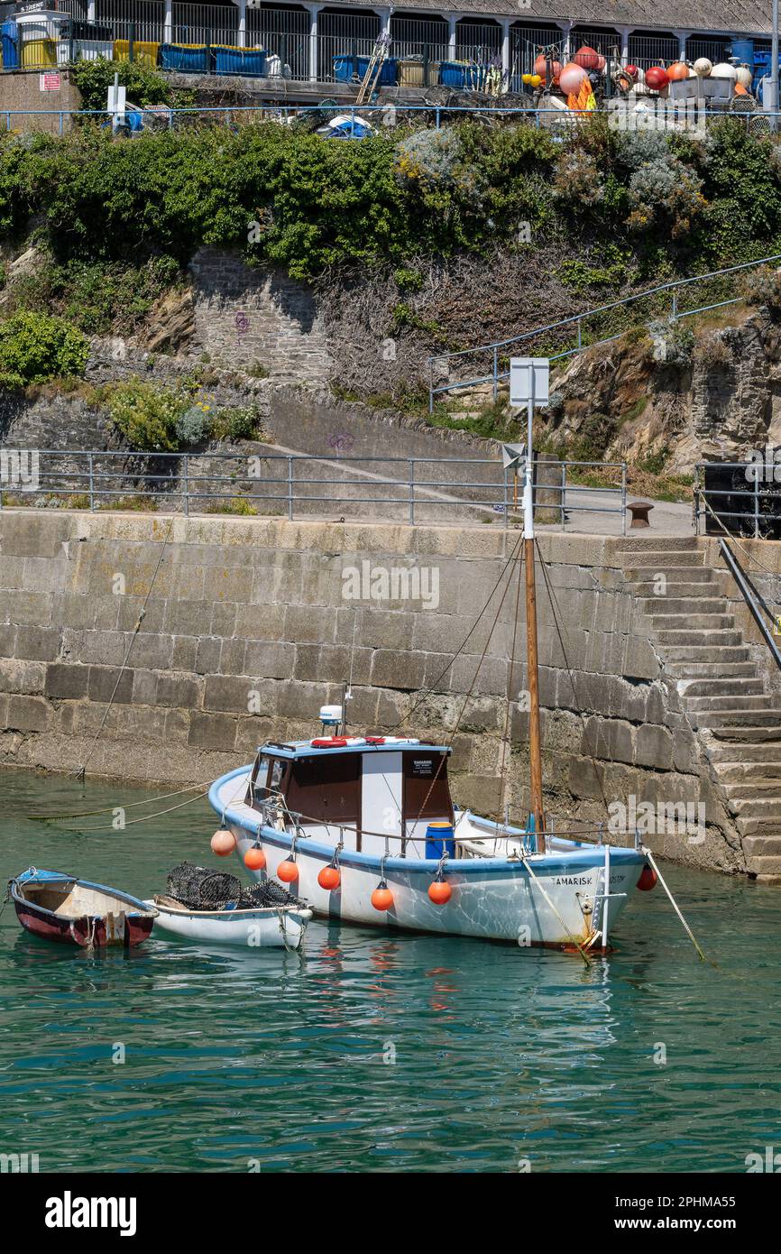 The Tamarisk a tourist mackerel fishing boat moored in Newquay harbour