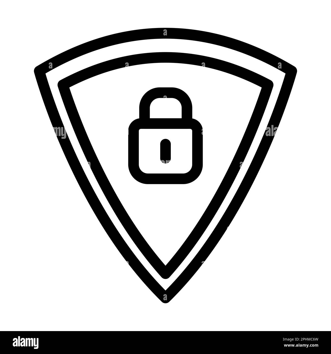 Protection Vector Thick Line Icon For Personal And Commercial Use Stock ...