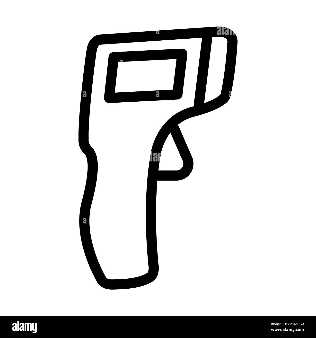Thermometer gun Vector Thick Line Icon For Personal And Commercial Use
