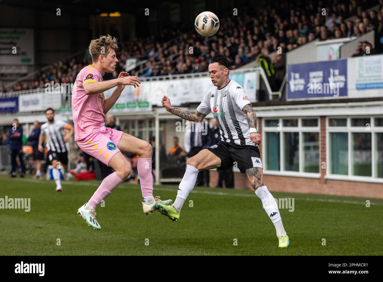 Hereford Football Club player Miles Storey during a Vanarama National League North fixture. Photo by Craig Anthony. Stock Photo