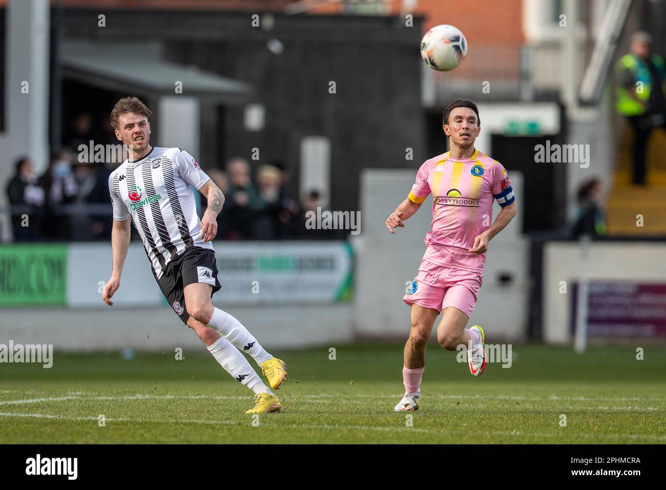 Hereford Football Club player Dan Jarvis during a Vanarama National League North fixture. Photo by Craig Anthony. Stock Photo