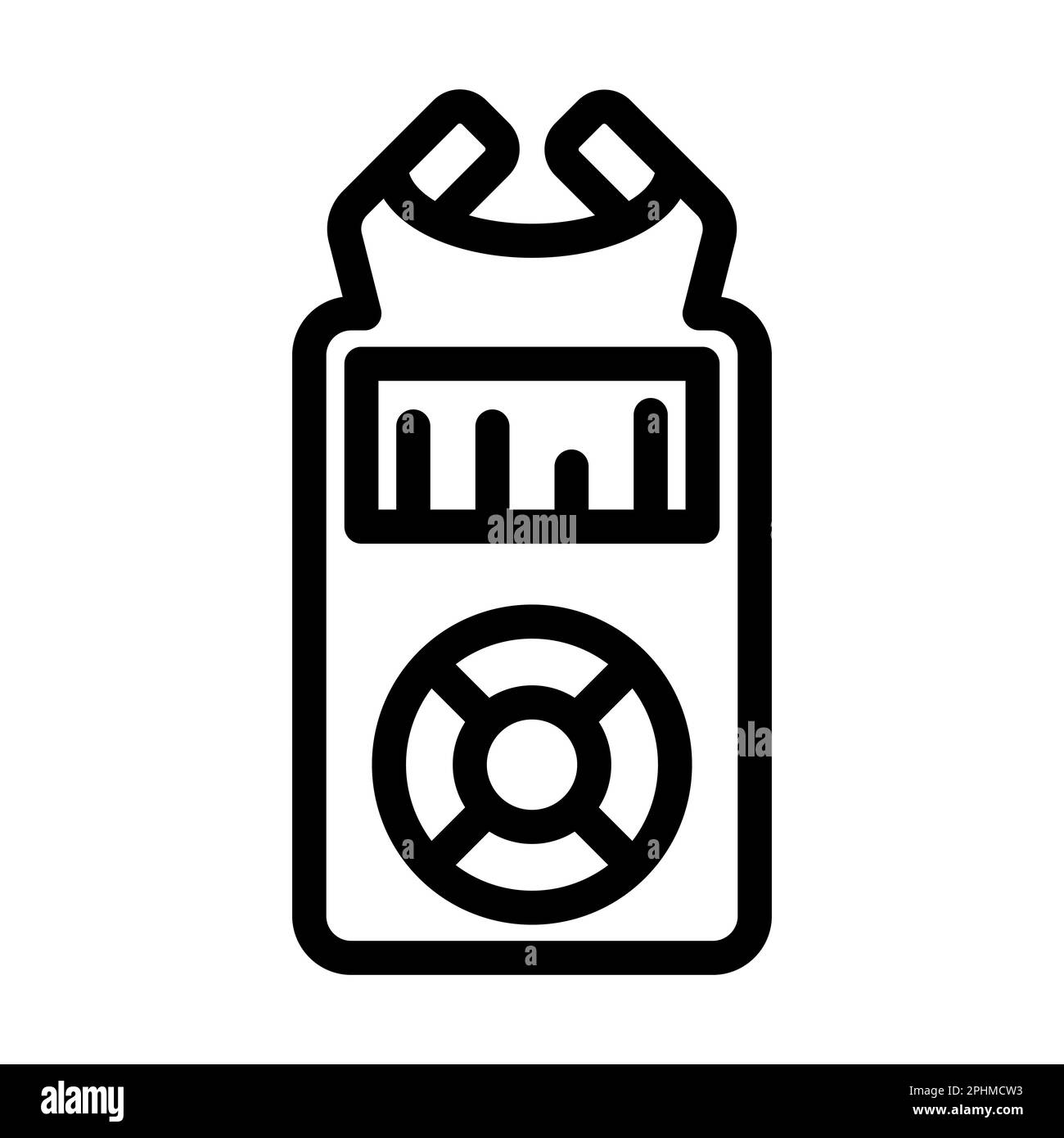 Audio Recorder Vector Thick Line Icon For Personal And Commercial Use ...
