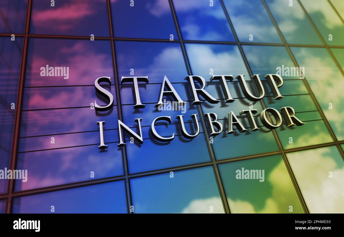Startup incubator glass building concept. Business capital investment