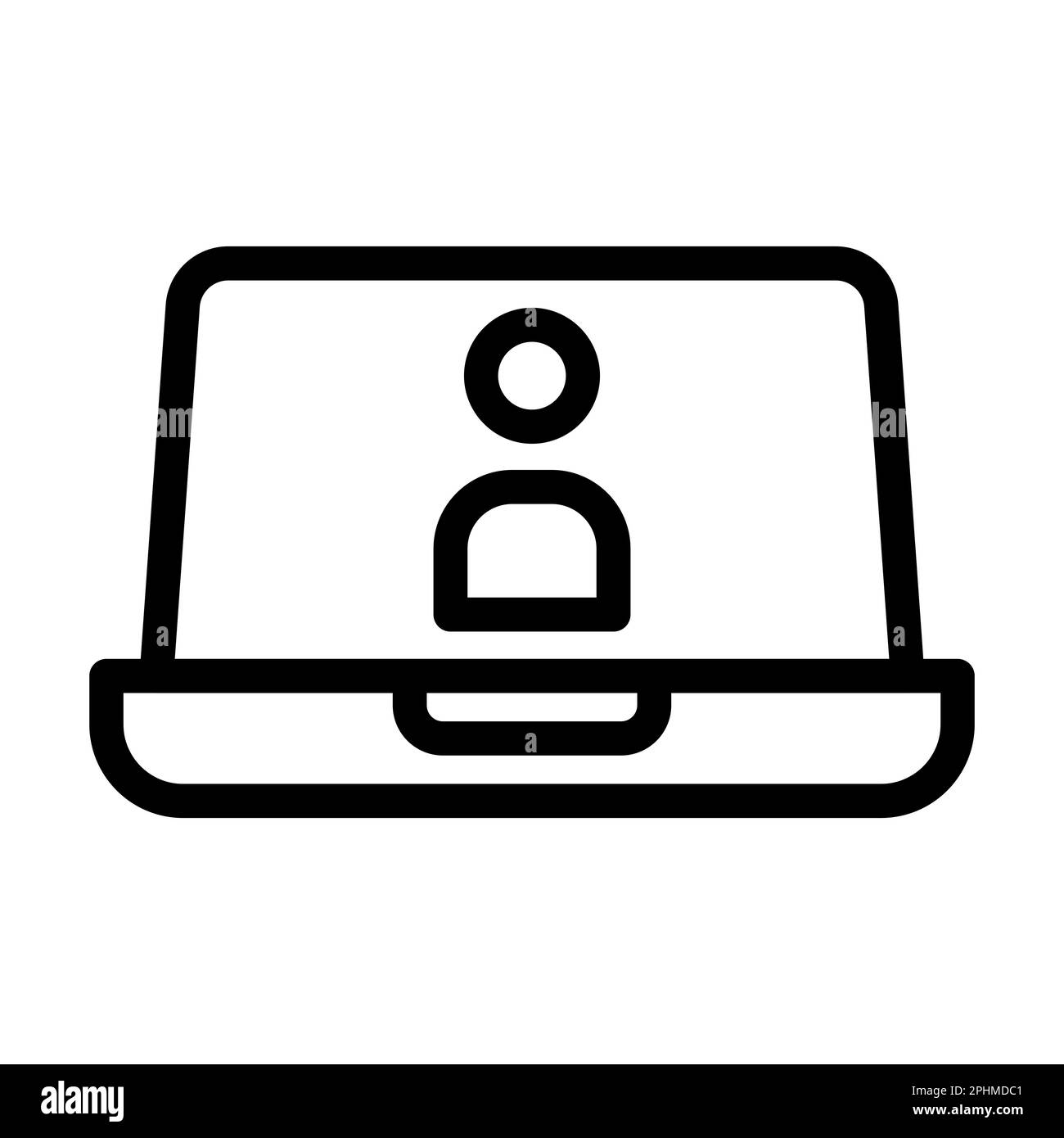 Laptop Vector Thick Line Icon For Personal And Commercial Use Stock Photo -  Alamy, image size:1300x1390