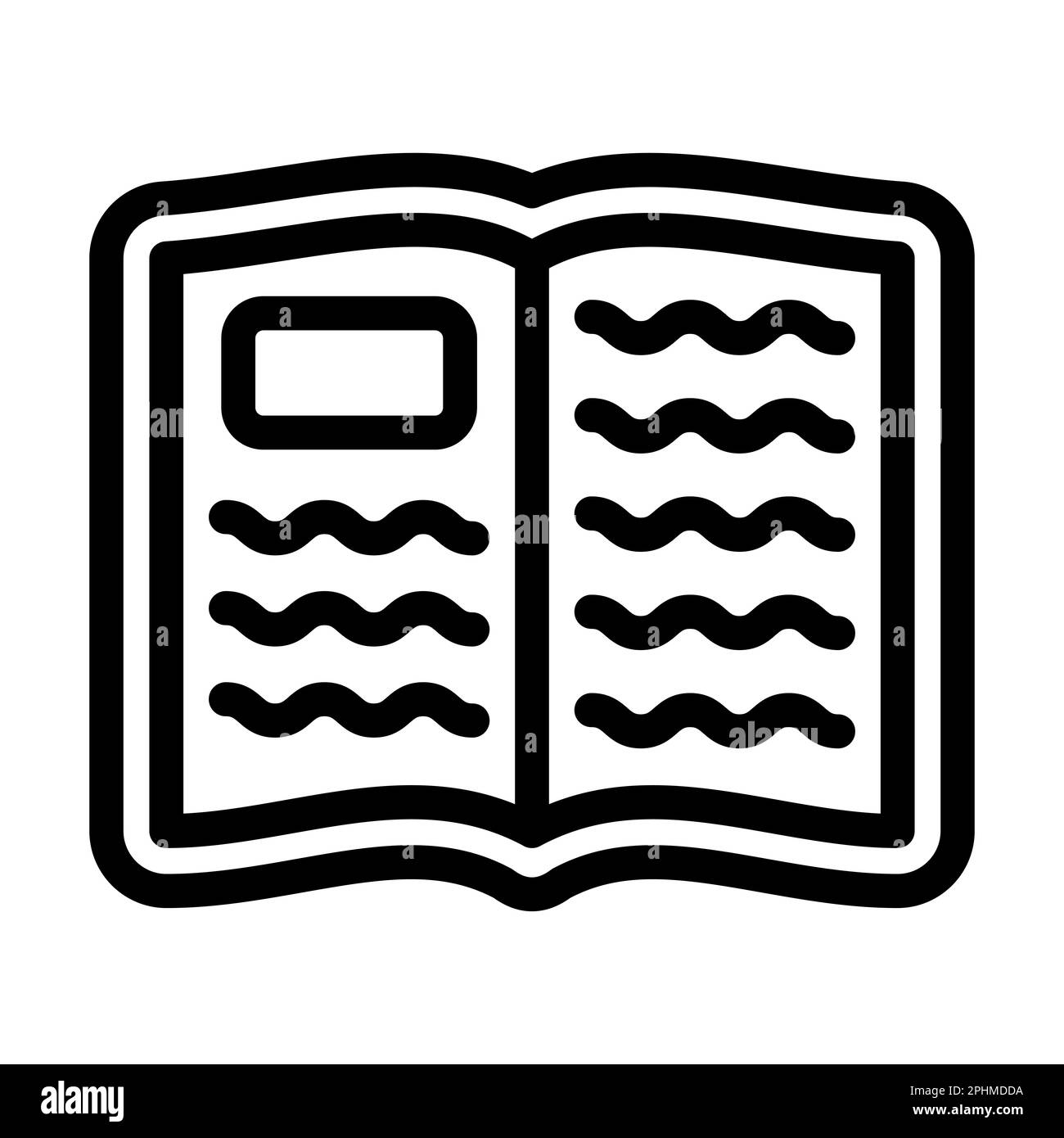 Magazine Vector Thick Line Icon For Personal And Commercial Use Stock ...