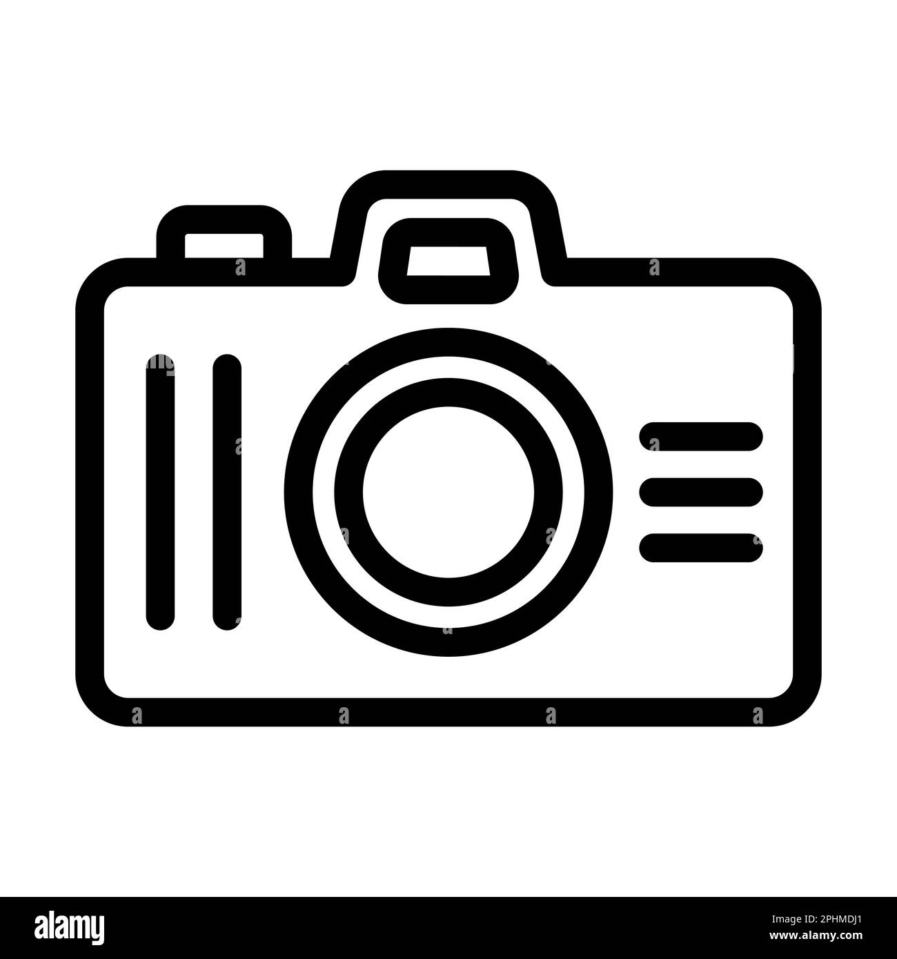 Photo Camera Vector Thick Line Icon For Personal And Commercial Use ...