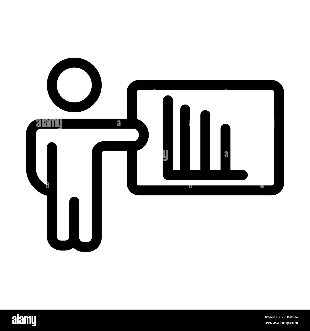 Presentation Vector Thick Line Icon For Personal And Commercial Use ...