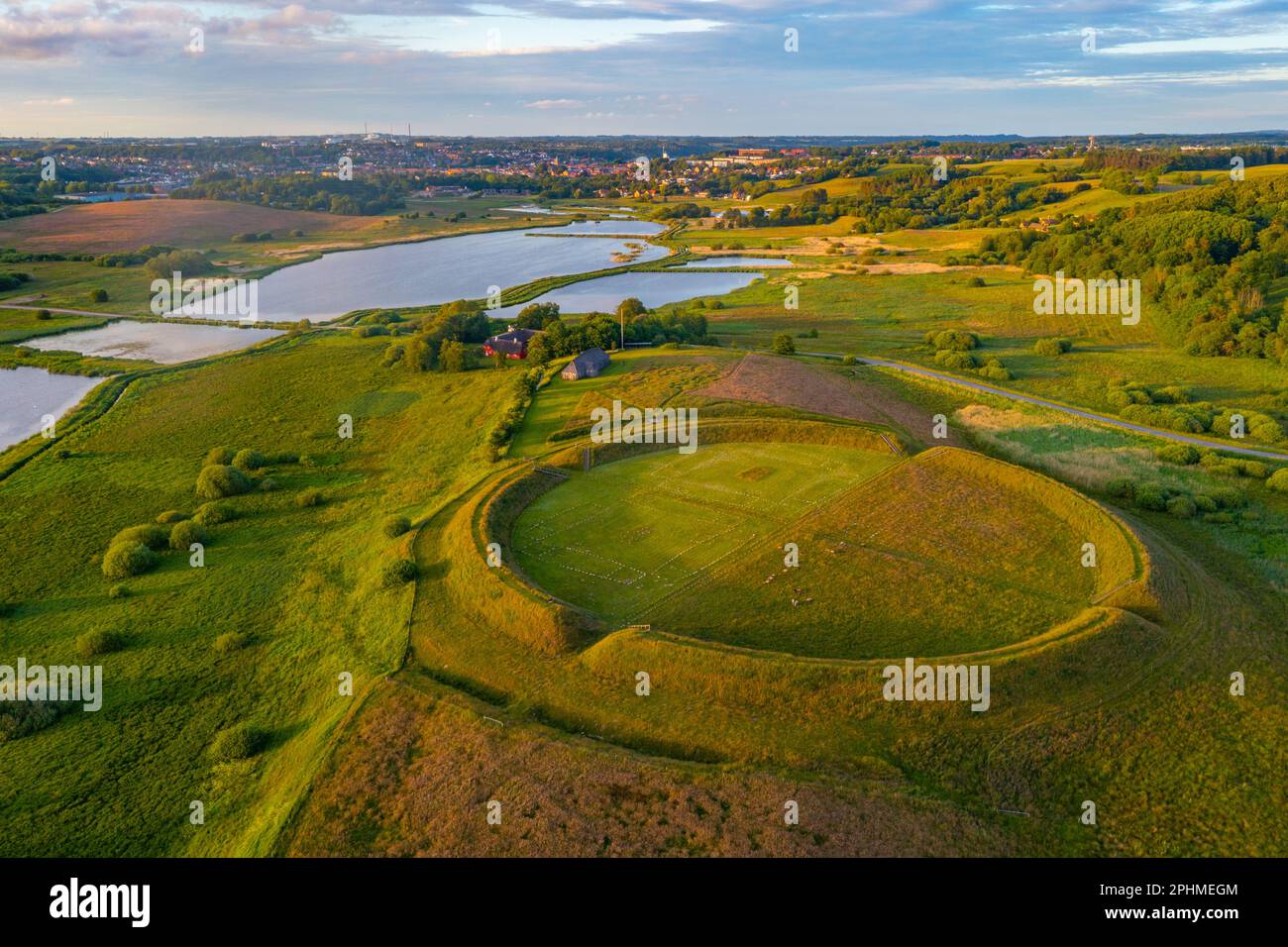 Fyrkat viking ring fortress in Denmark Stock Photo - Alamy